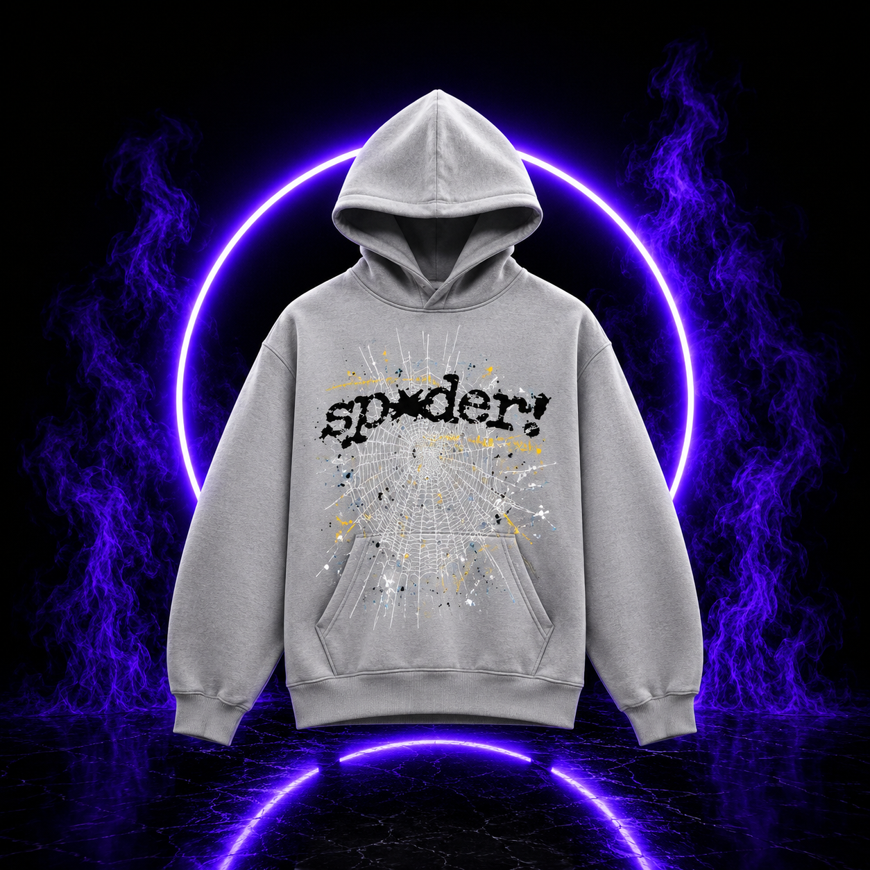 Grey n Black World Wide Web Hoodie