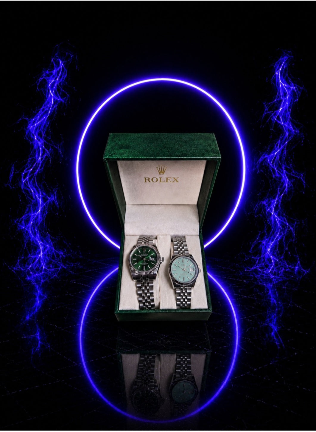 Emerald Crown His & Her Timepiece Set
